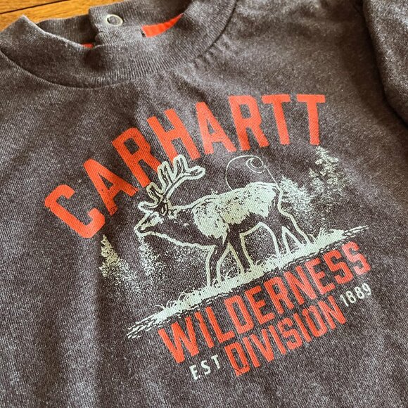 Carhartt "Wilderness Division" brown onesie 6m - Picture 2 of 7